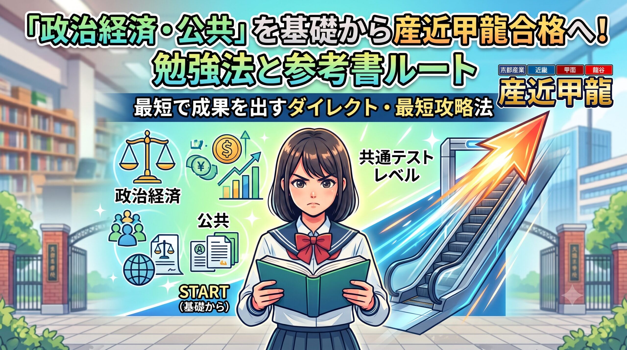 産近甲龍の「政治経済・公共」を攻略する勉強法と参考書ルート