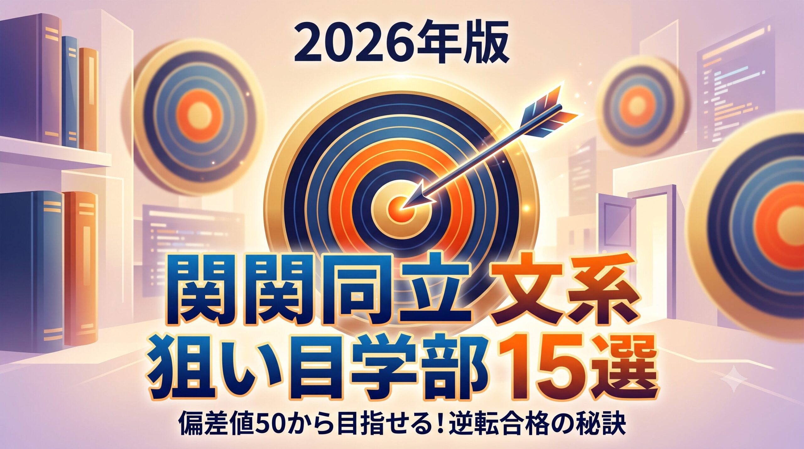 関関同立・文系の「狙い目」「穴場」学部ランキング15選 【2026年版】